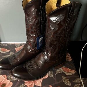 Men's Brown Leather Western Boots